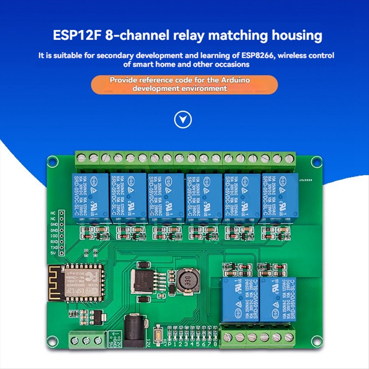 Módulo de relé A99X de 8 canal - Esp8266 Relay Module reseña y precio