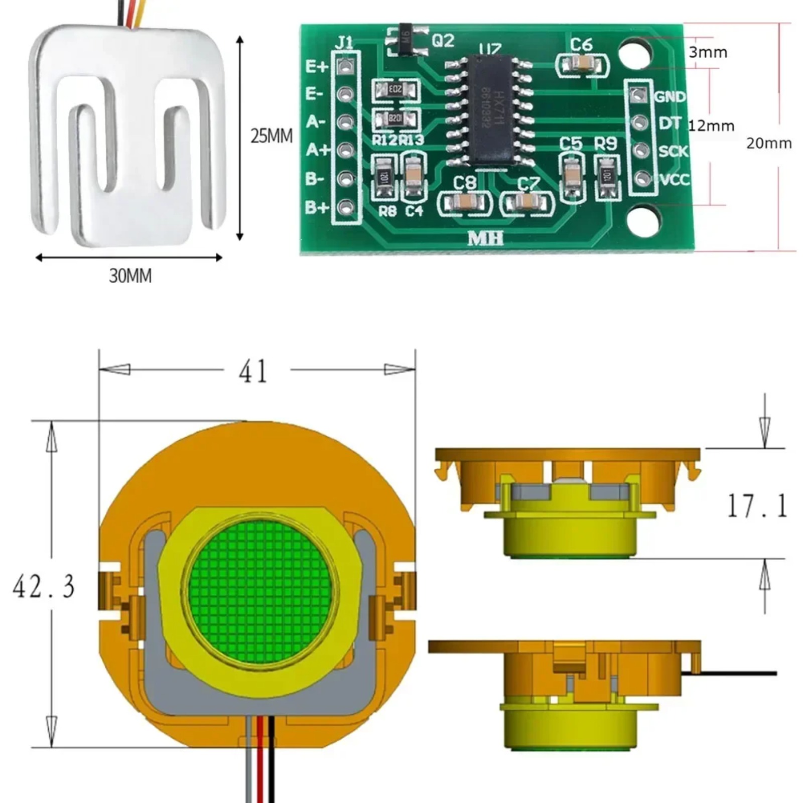 Sensor de Peso DIYmall de 50KG - Sensor Kit Arduino reseña y precio
