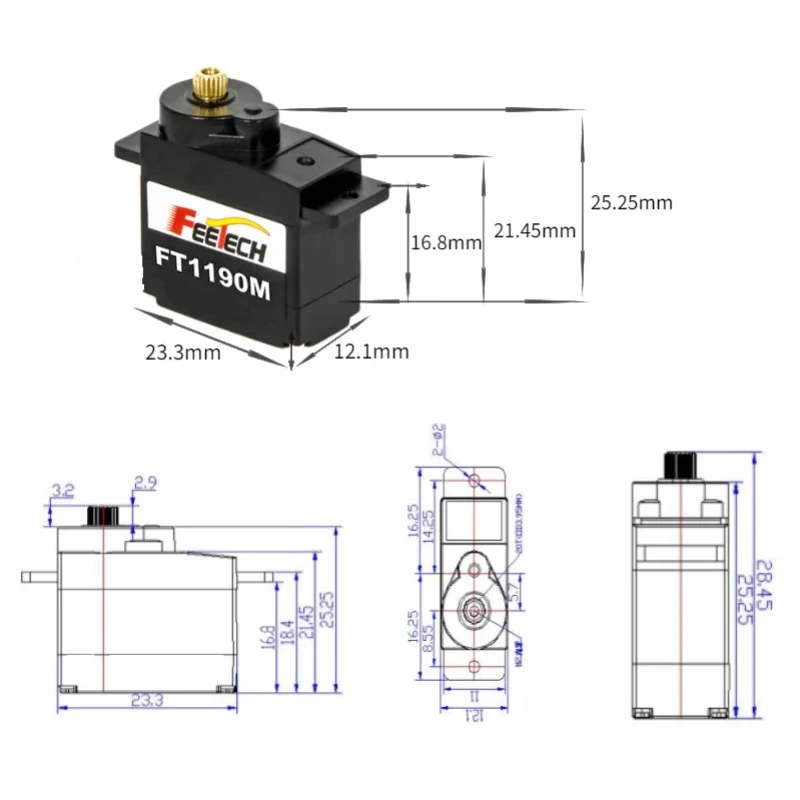 FEETECH FT1190M 4.8-6v 3.5kg S - Microcontroller Kit reseña y precio